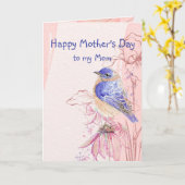 Mother's Day Mom Bible Scripture Bluebirds Flowers カード (黄色い花)