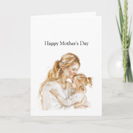 Mother's Day Mom Daughter Blond カード