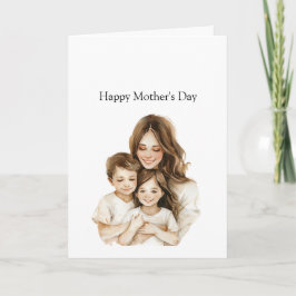 Mother's Day Mom Daughter Brunette カード