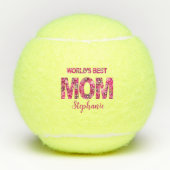 Mother's Day Mom Gift - Pink Floral Best Mom  テニスボール (正面)