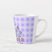 Mothers Day, Mom Love With No Days Off,Modern カフェラテマグ (右)