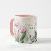 Mother's Day Mug Text "MOM" "Since 1972" マグカップ (正面左)