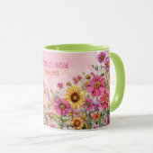 Mother's Day Mug Text "MOM" "Since 1972" マグカップ (正面右)