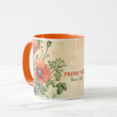Mother's Day Mug Text "MOM" "Since 1972" マグカップ (正面左)