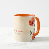 Mother's Day Mug Text "MOM" "Since 1972" マグカップ (正面右)