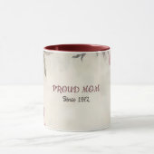 Mother's Day Mug Text "MOM" "Since 1972" マグカップ (中央)