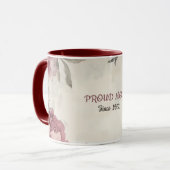 Mother's Day Mug Text "MOM" "Since 1972" マグカップ (正面左)