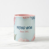 Mother's Day Mug Text "MOM" "Since 1972" マグカップ (中央)
