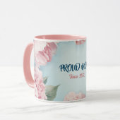 Mother's Day Mug Text "MOM" "Since 1972" マグカップ (正面左)