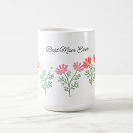 Mother's Day Mug with Floral Bouquet Design and Cu コーヒーマグカップ