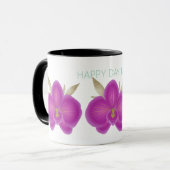 Mother's Day Mug with Floral Pattern and Heartfelt マグカップ (正面左)