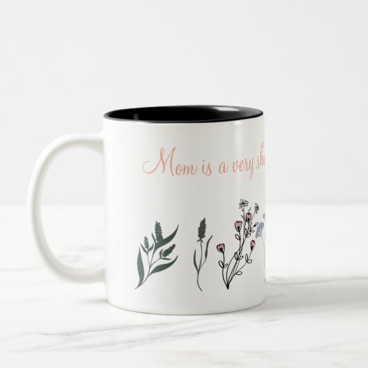 Mother's Day Mug with Sentimental Quote and Minima ツートーンマグカップ (左)