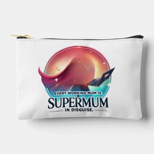 Mother's Day office gift Supermum AI art  アクセサリーポーチ (正面)