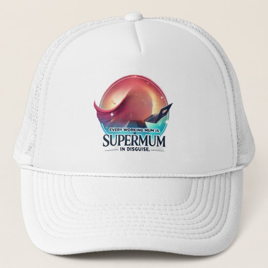 Mother's Day office gift Supermum AI art  キャップ (正面)