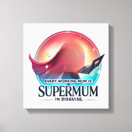 Mother's Day office gift Supermum AI art  キャンバスプリント
