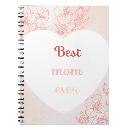 Mother's Day Pastel-Toned Notebook with Sentimenta ノートブック (正面)