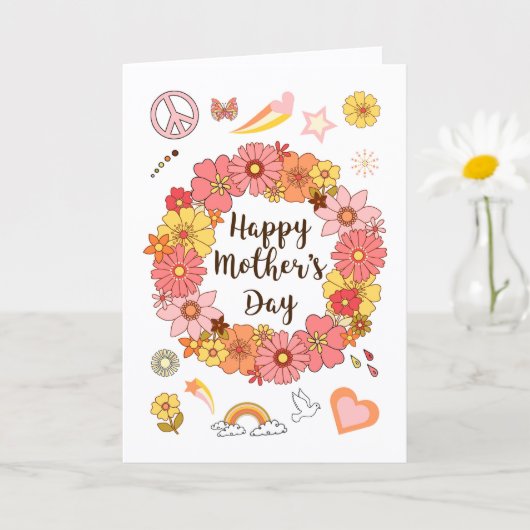 Mother's Day Peace & Love Card                     カード (小さな植物)