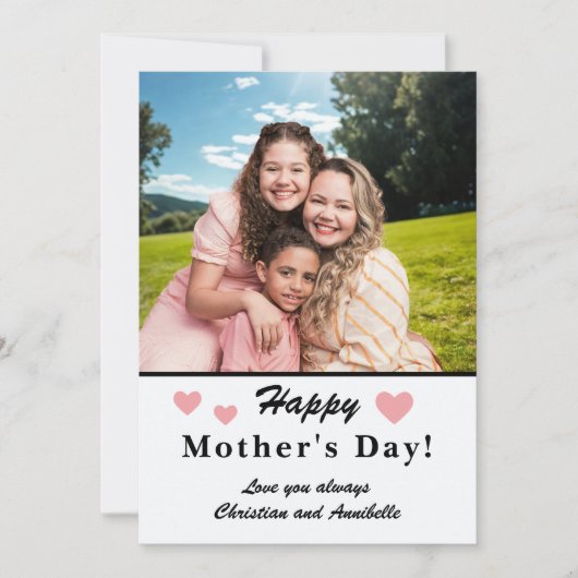 Mother's Day Personalized Downloadable Photo  シーズンカード (正面)