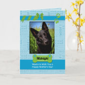 Mother's Day Photo Card from the Dog Blue カード (黄色い花)