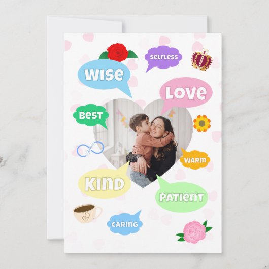 Mothers Day Photo Word Clouds Best Mom Mother (正面)