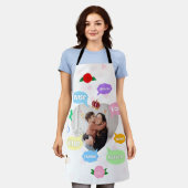 Mothers Day Photo Word Clouds Best Mom Mother エプロン (着用した状態)