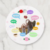 Mothers Day Photo Word Clouds Best Mom Mother フェイバータグ (裏面)