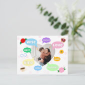 Mothers Day Photo Word Clouds Best Mom Mother ポストカード (スタンド正面)