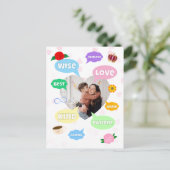 Mothers Day Photo Word Clouds Best Mom Mother ポストカード (スタンド正面)