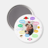 Mothers Day Photo Word Clouds Best Mom Mother マグネット (正面/裏面)