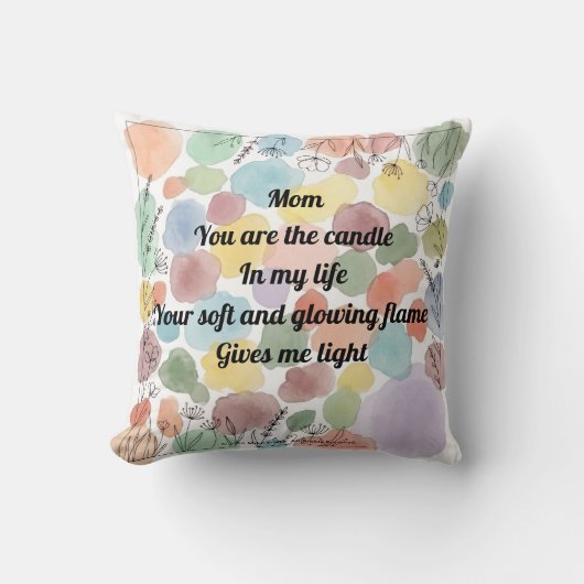 "Mother's Day Poem Throw Cushion" クッション (正面)