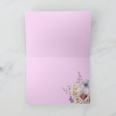 Mother's Day Pretty Pink Wild Flower Bouquet  シーズンカード (内部)