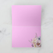 Mother's Day Pretty Pink Wild Flower Bouquet  シーズンカード (内部)