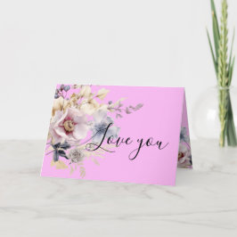 Mother's Day Pretty Pink Wild Flower Bouquet  シーズンカード