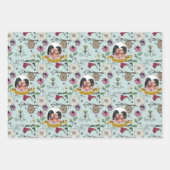 Mothers Day Queen Bee, Huminous and Flowers写真 ラッピングペーパーシート (正面)