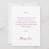 Mother's Day Sage Heart Frame Photo カード (裏面)