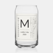 Mother's Day Serene Bamboo Motherhood Quote ガラス缶 (裏面)