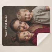 Mothers Day Sherpa Blanket Custom Photo Text Gifts シェルパブランケット (正面(横))