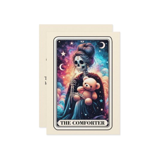 Mother's Day Skeleton The Comforter Teddy Tarot カード (正面/裏面インサイチュ)