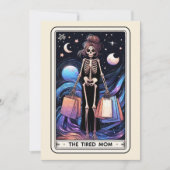 Mother's Day Skeleton The Tired Mom Tarot カード (正面)