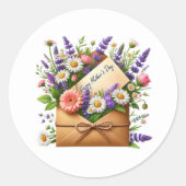 Mothers Day Stickers ラウンドシール (正面)