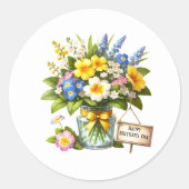 Mothers Day Stickers ラウンドシール (正面)