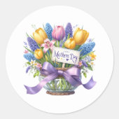 Mothers Day Stickers ラウンドシール (正面)