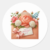 Mothers Day Stickers ラウンドシール (正面)