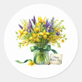 Mothers Day Stickers ラウンドシール (正面)