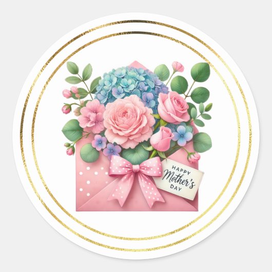 Mothers Day Stickers ラウンドシール (正面)