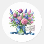 Mothers Day Stickers ラウンドシール (正面)