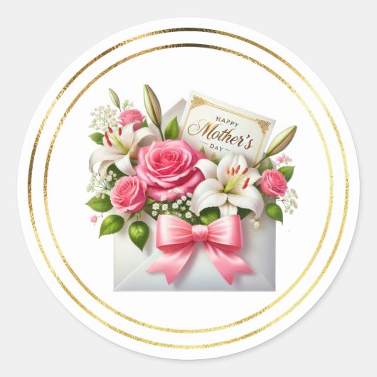 Mothers Day Stickers ラウンドシール (正面)