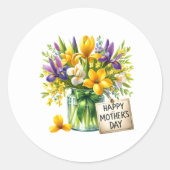 Mothers Day Stickers ラウンドシール (正面)