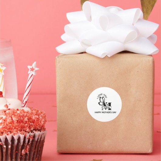 Mothers day stickers| gift wrapping stickers  ラウンドシール (パーティー)
