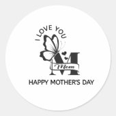 Mothers day stickers| gift wrapping stickers  ラウンドシール (正面)